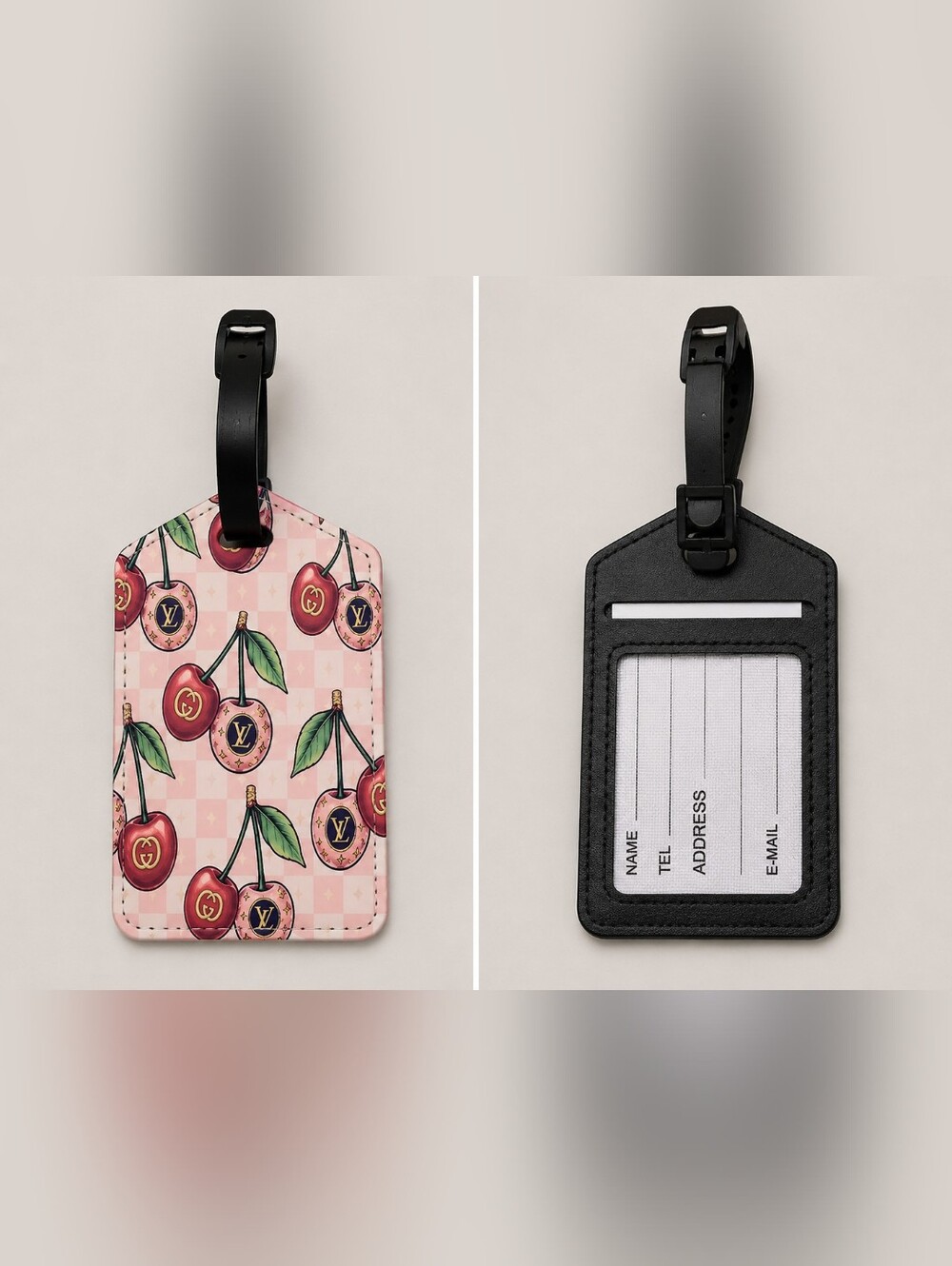 Luggage Tag with Black Strap